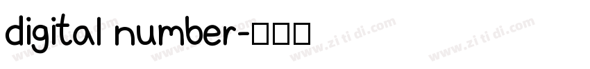 digital number字体转换